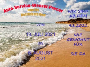 Auto Service Wenzel Procar berlin Betriebsferien 2021